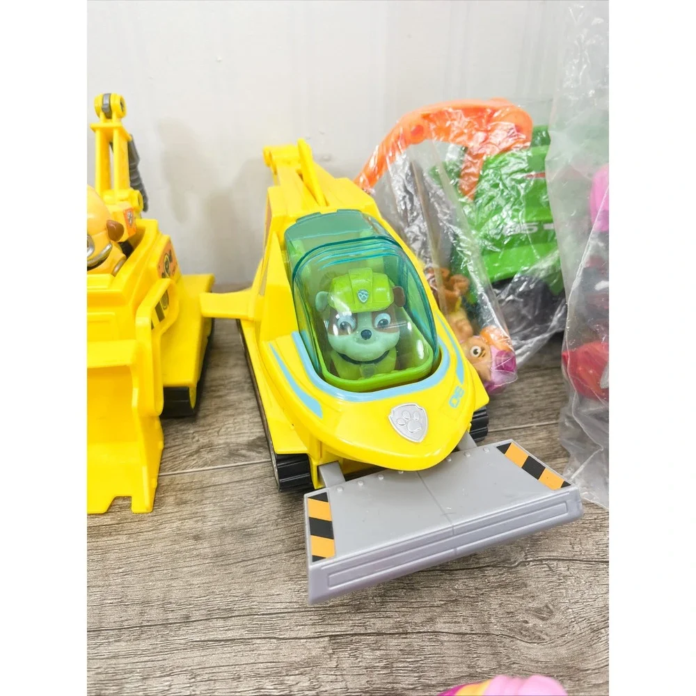 Paw Patrol Toy Vehicle Lot Chase Skye Rubble Motor Police Helicopter Bulldozer